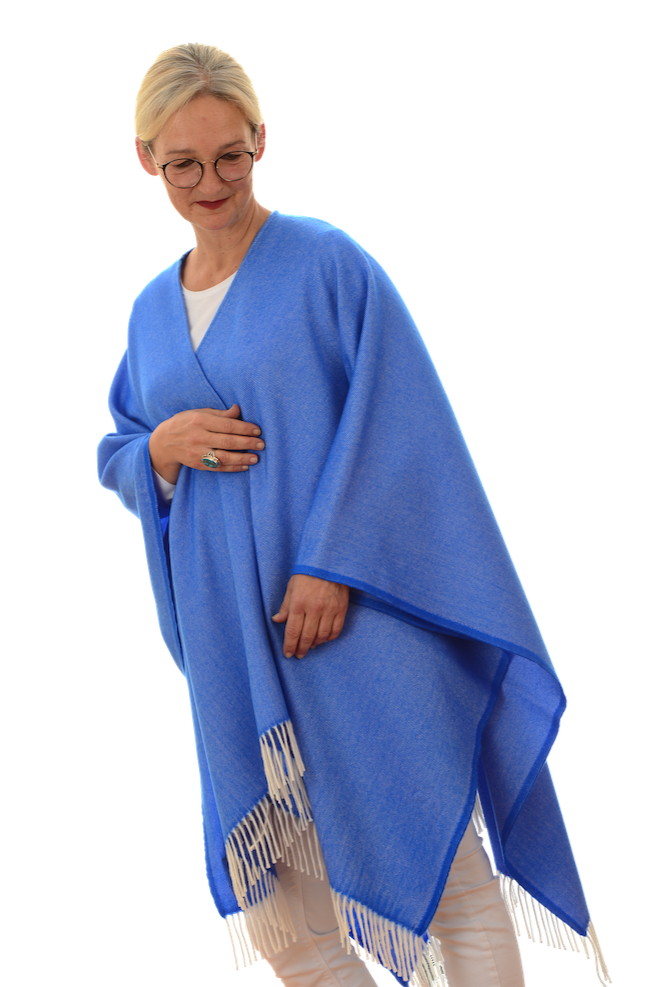 Royal Poncho Blau