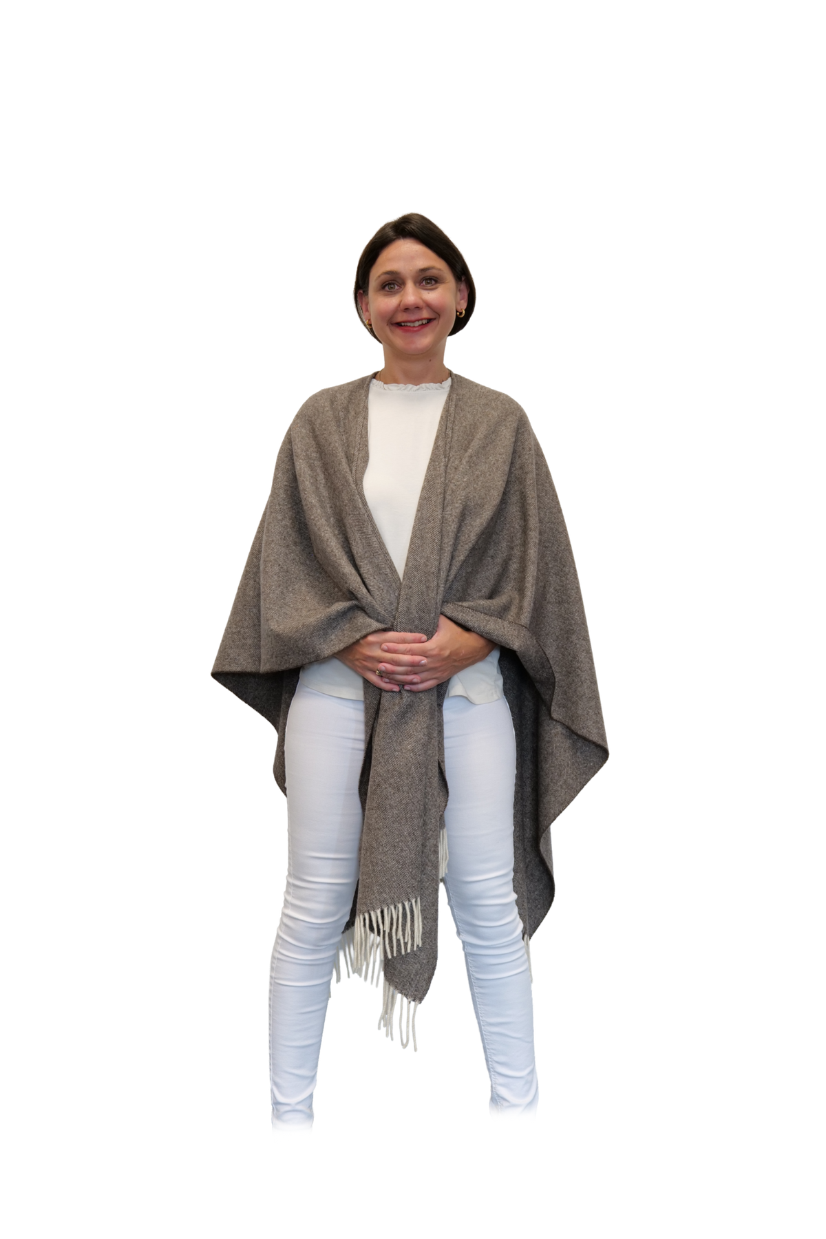 Poncho Teltow Dunkelbraun