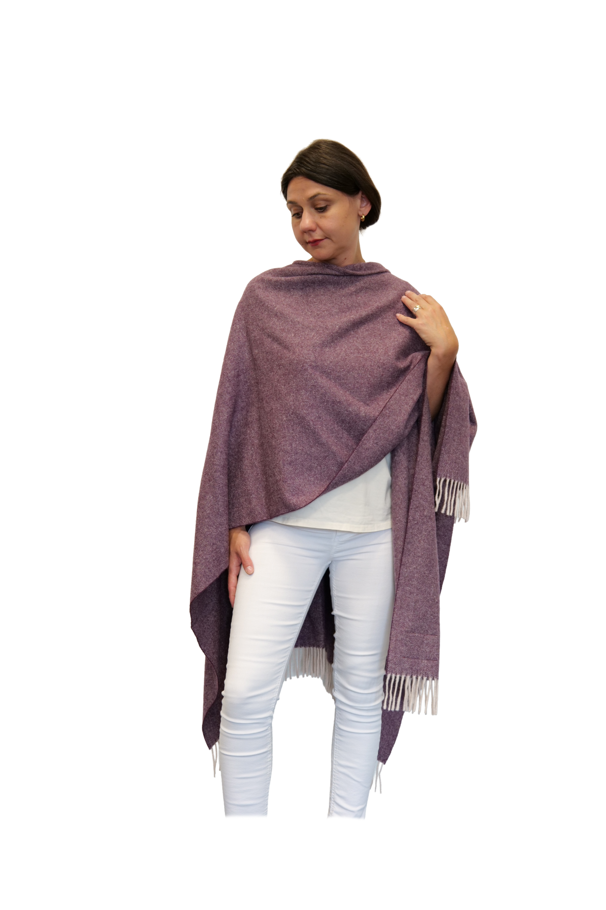 Poncho Teltow Lila