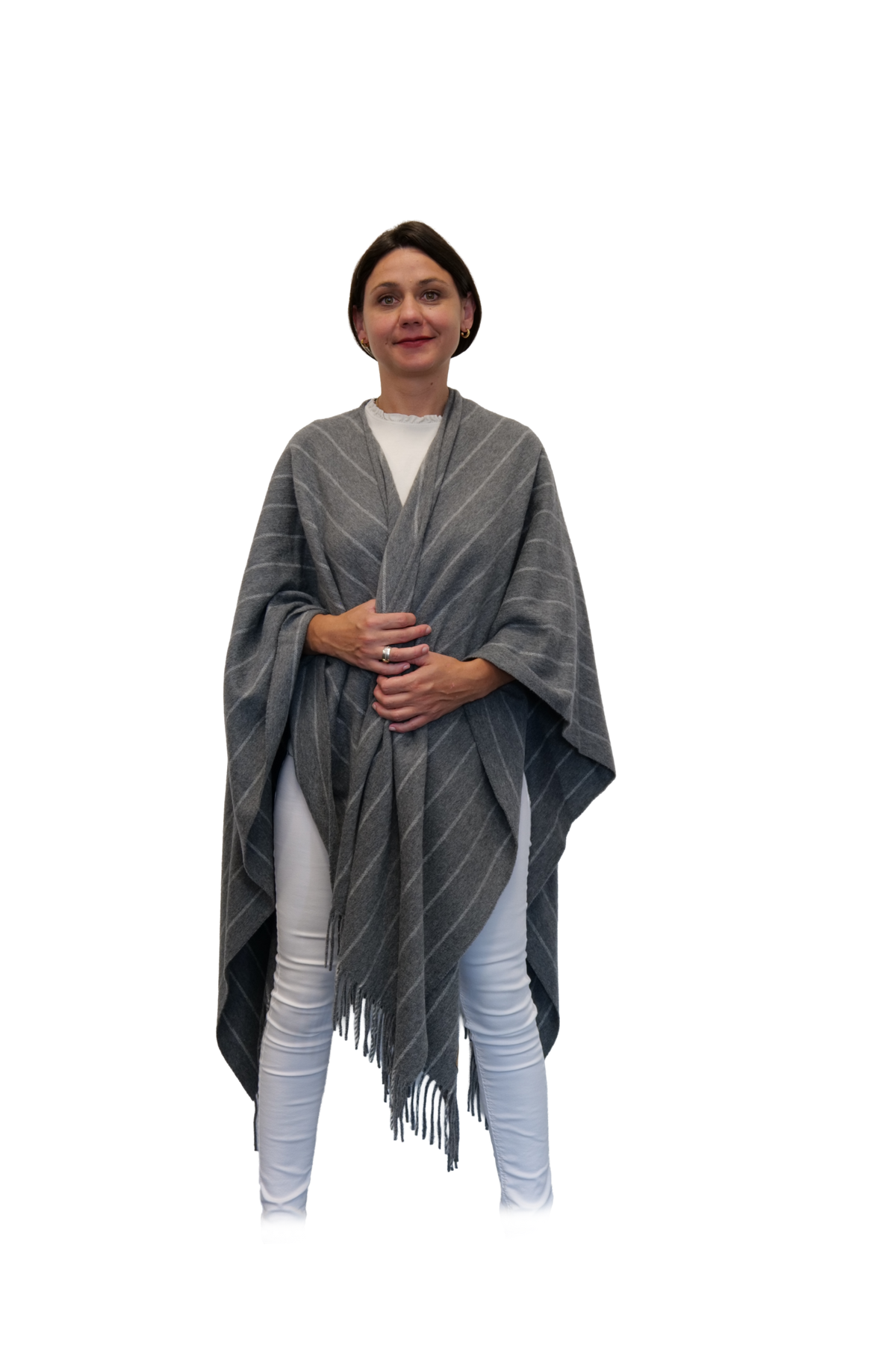 Poncho Mailand Grau