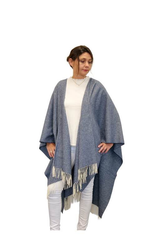 Poncho Rio Dunkelblau