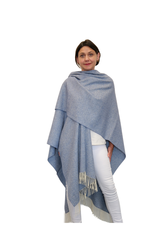 Poncho Rio Hellblau