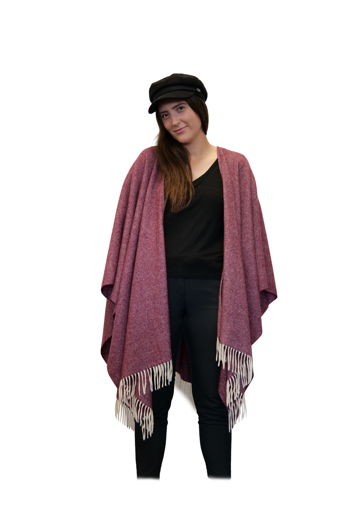 Poncho Rio Bordeaux