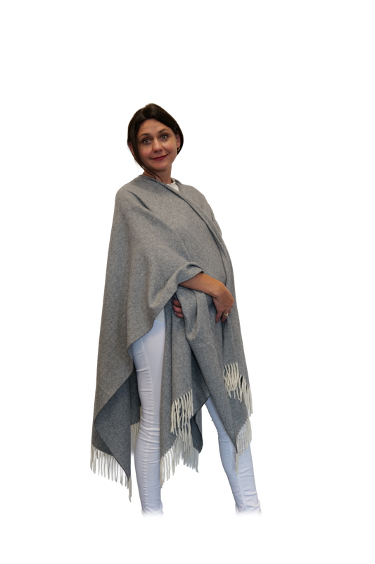 Poncho Teltow Grau
