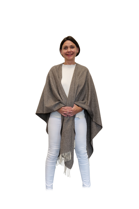 Poncho Teltow Dunkelbraun