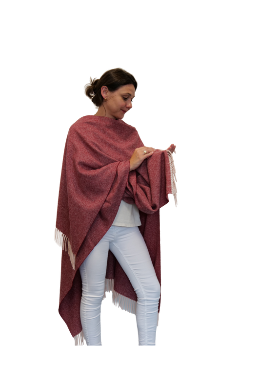 Poncho Teltow Rot