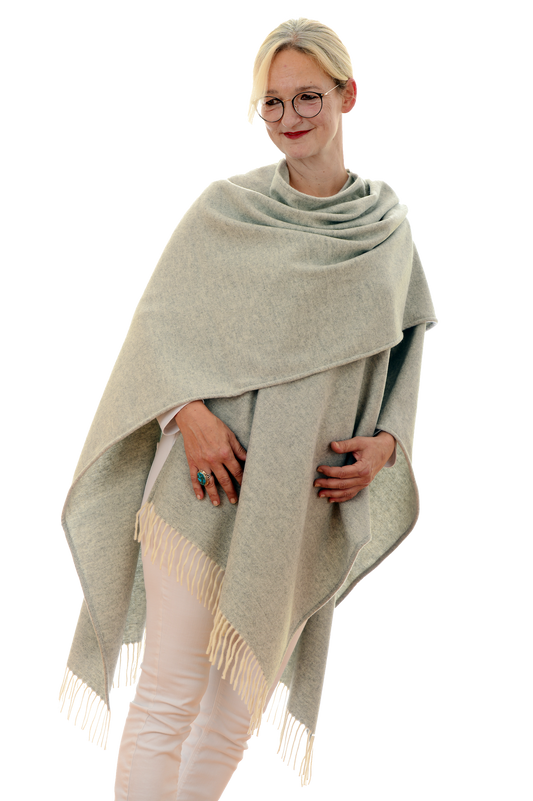 Rom Poncho h'grau